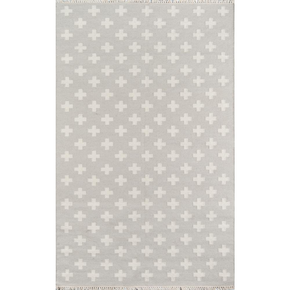 Contemporary Rectangle Area Rug, Grey, 5' X 7'6". Picture 1