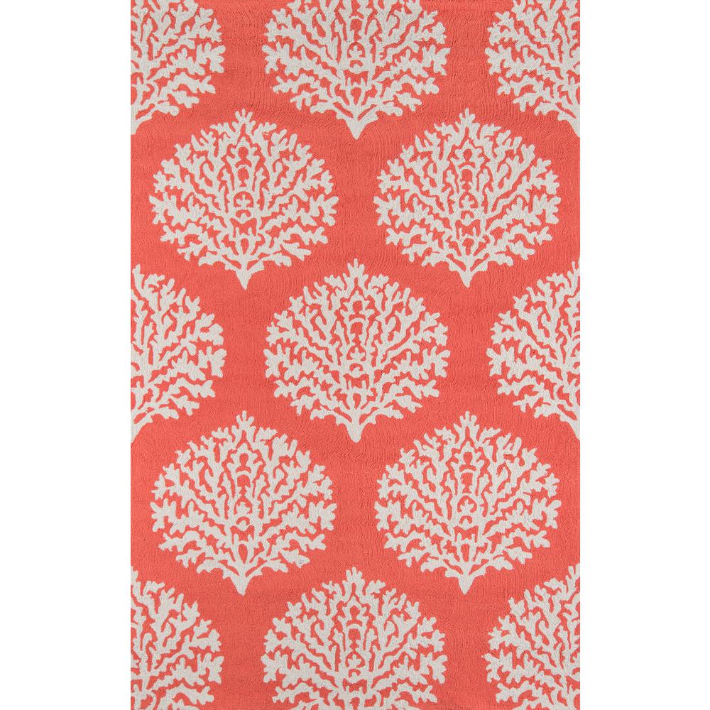 Contemporary Rectangle Area Rug, Coral, 8' X 10'. Picture 1