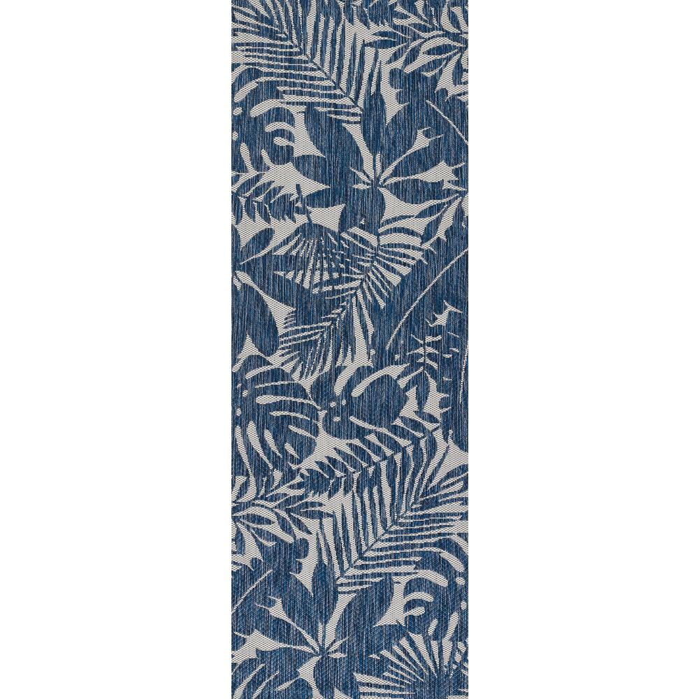 Transitional Runner Area Rug, Blue, 2'7" X 7'6" Runner. Picture 5