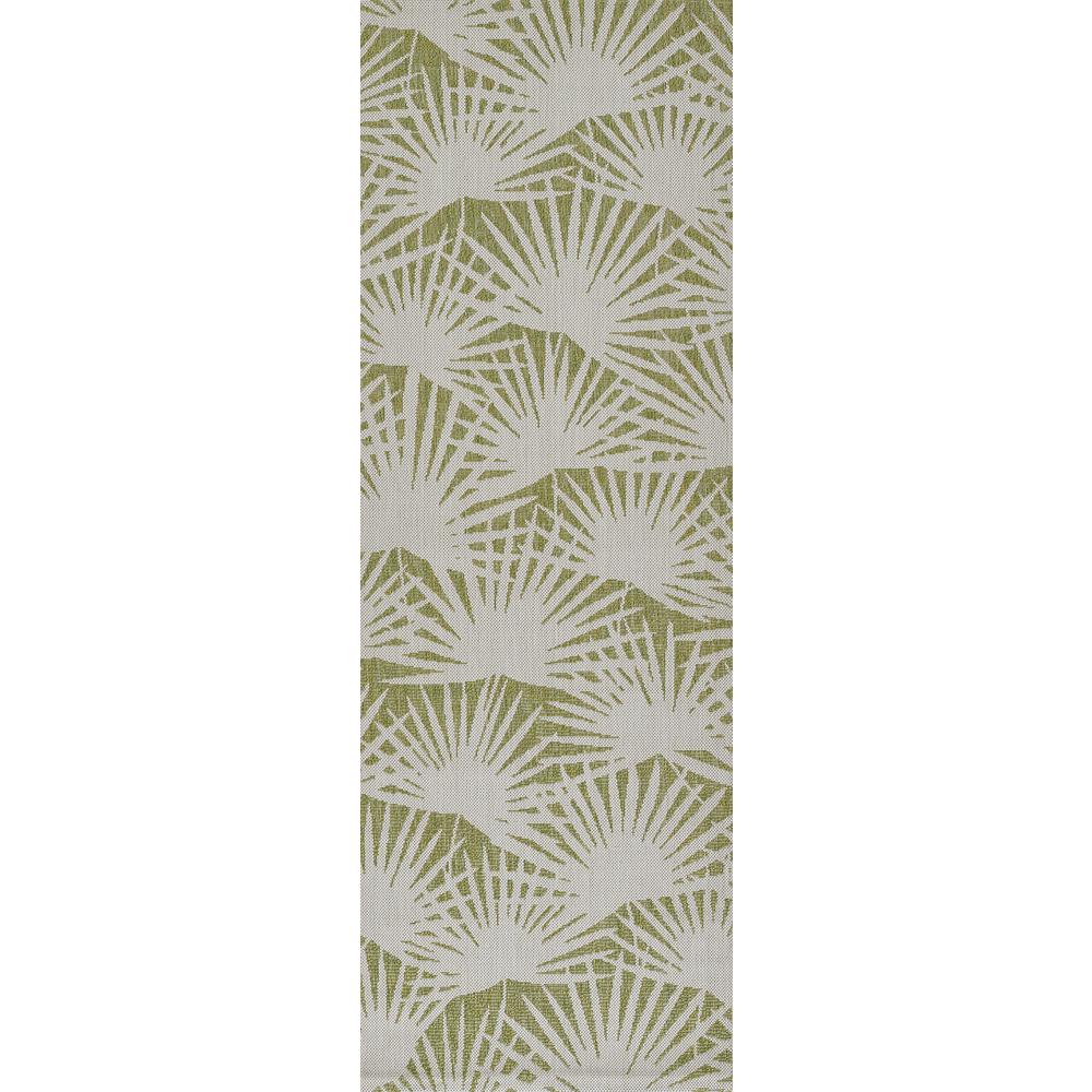 Transitional Runner Area Rug, Green, 2'7" X 7'6" Runner. Picture 5