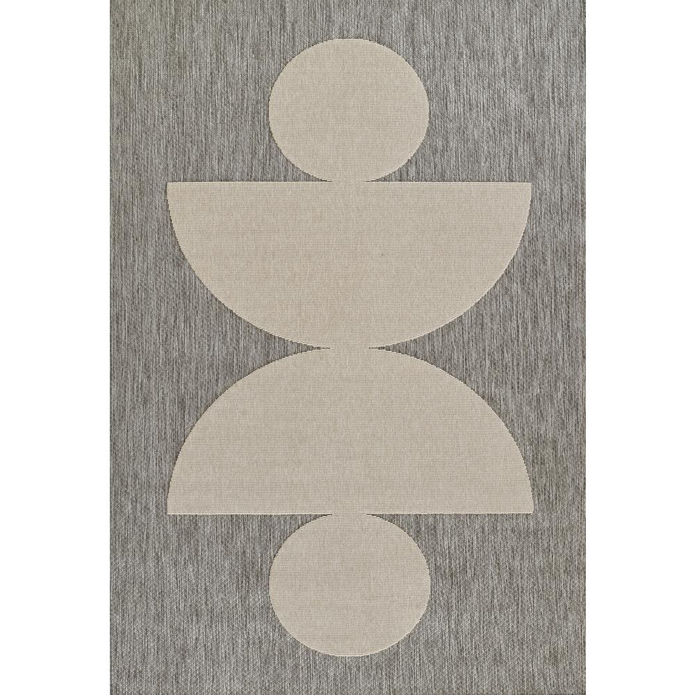Contemporary Rectangle Area Rug, Grey, 7'10" X 10'10". Picture 1