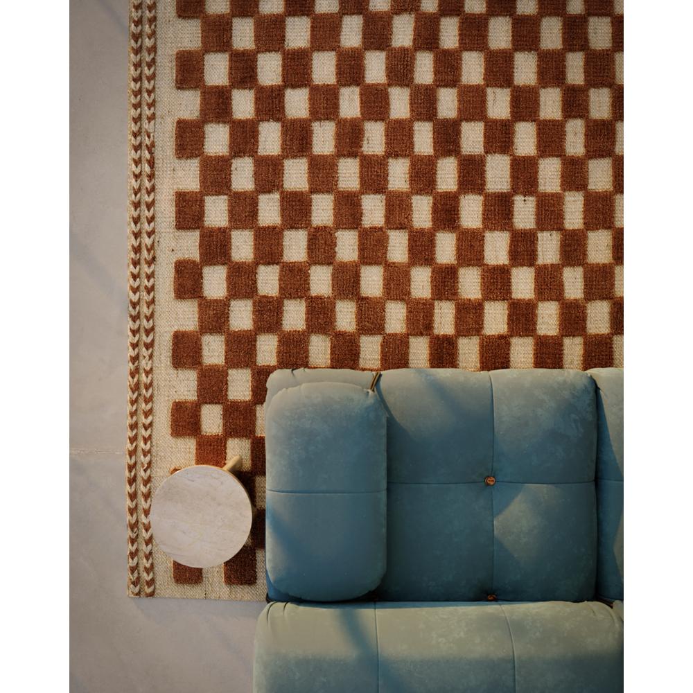 Contemporary Rectangle Area Rug, Brown, 5' X 8'. Picture 11