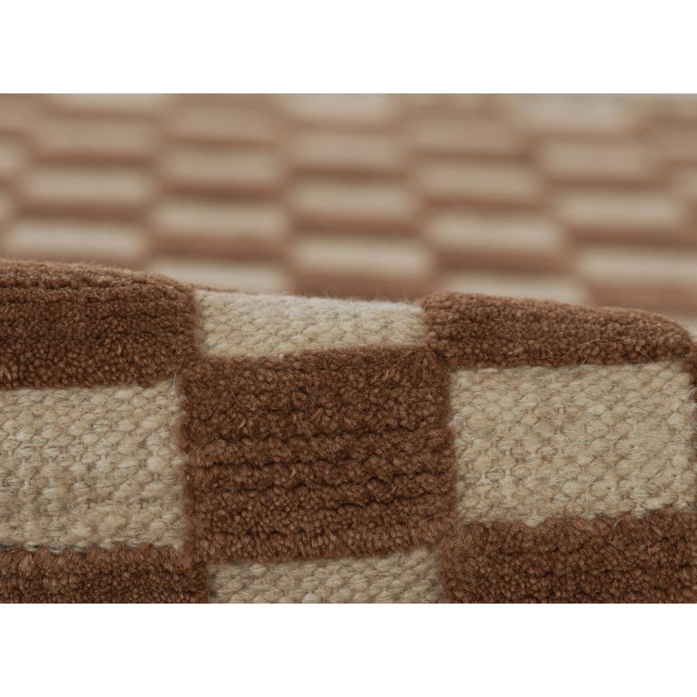 Contemporary Rectangle Area Rug, Brown, 5' X 8'. Picture 4