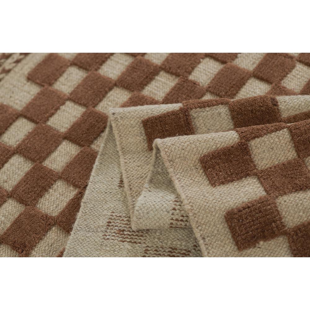 Contemporary Rectangle Area Rug, Brown, 5' X 8'. Picture 7