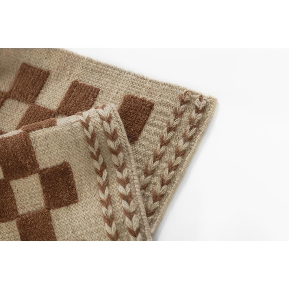 Contemporary Rectangle Area Rug, Brown, 5' X 8'. Picture 8
