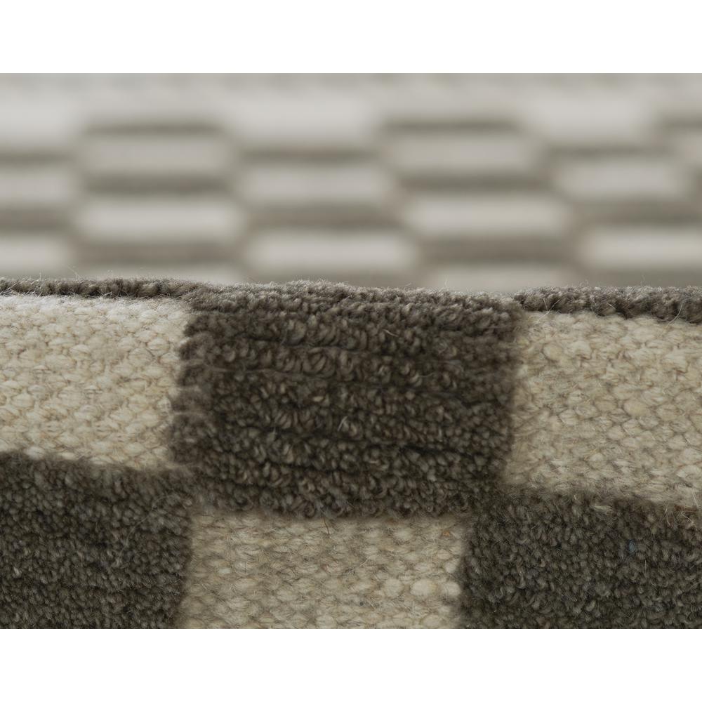 Contemporary Rectangle Area Rug, Charcoal, 5' X 8'. Picture 4