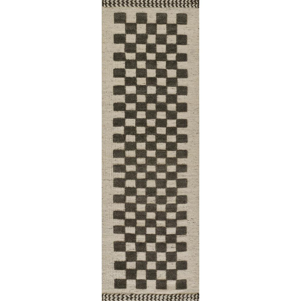 Contemporary Rectangle Area Rug, Charcoal, 5' X 8'. Picture 5