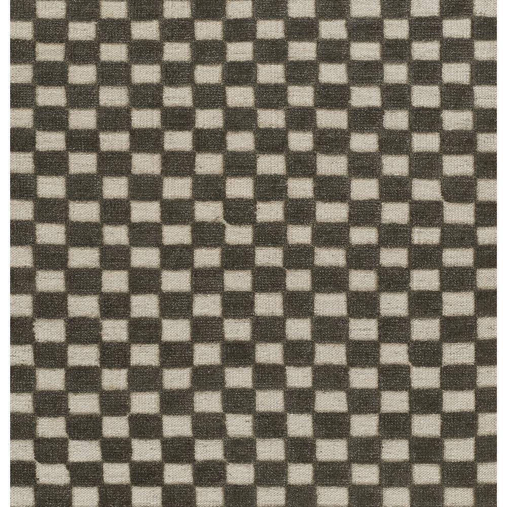 Contemporary Rectangle Area Rug, Charcoal, 5' X 8'. Picture 7