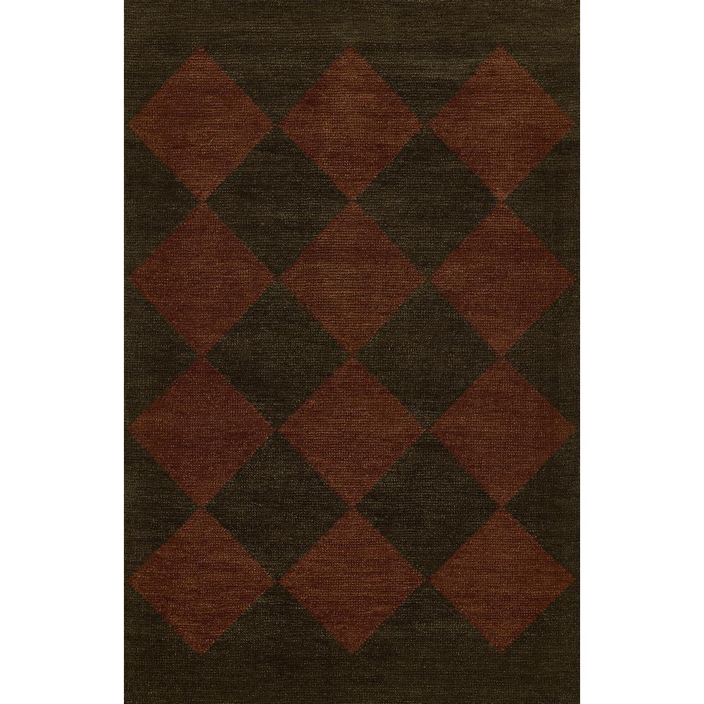 Contemporary Rectangle Area Rug, Copper, 6'3" X 9'. Picture 1