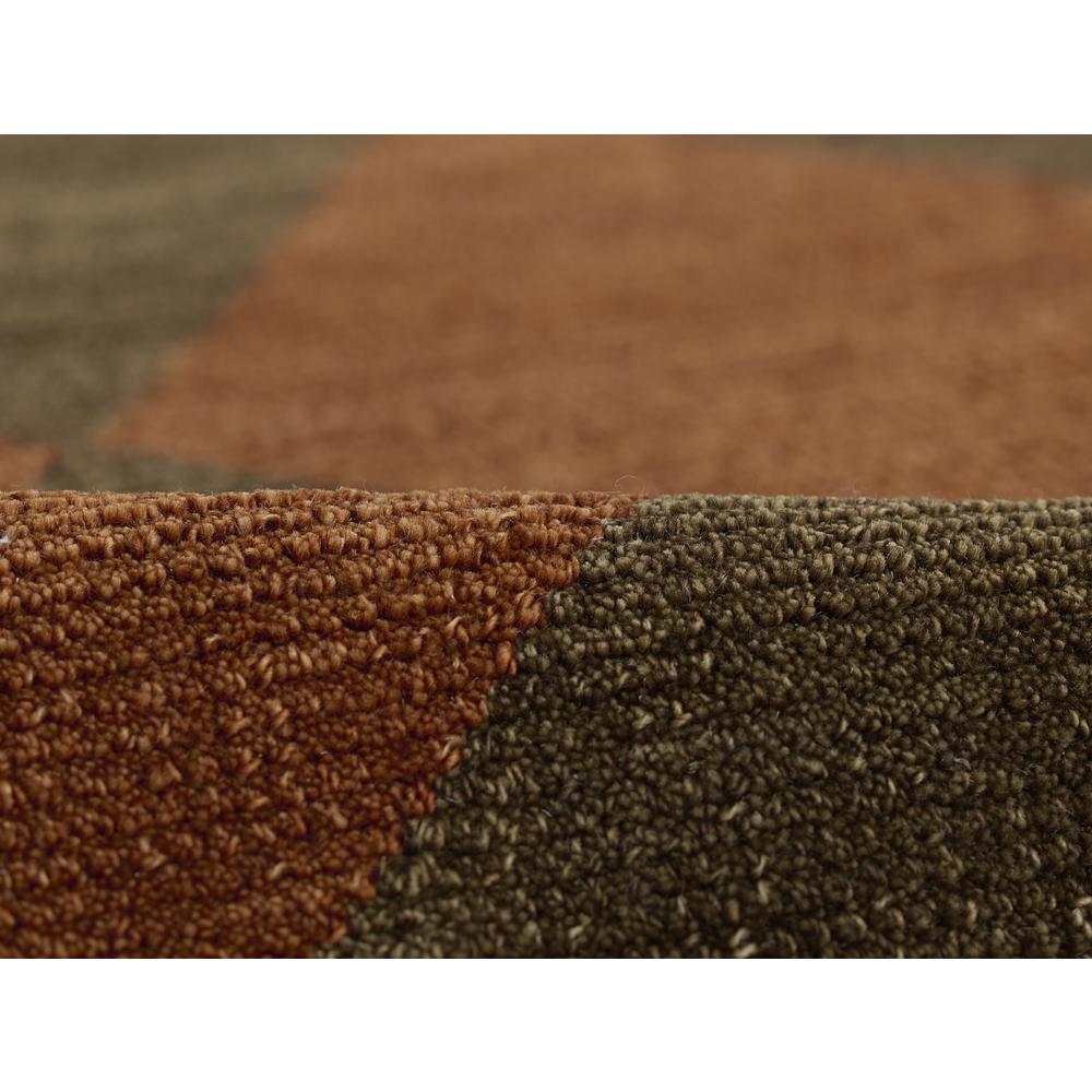Contemporary Rectangle Area Rug, Copper, 6'3" X 9'. Picture 4