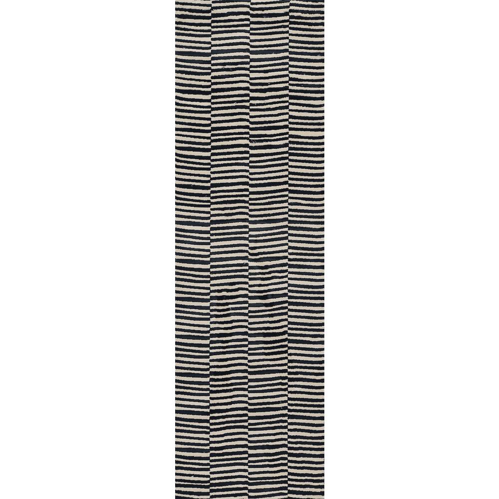Contemporary Rectangle Area Rug, Black, 5'3" X 7'6". Picture 5