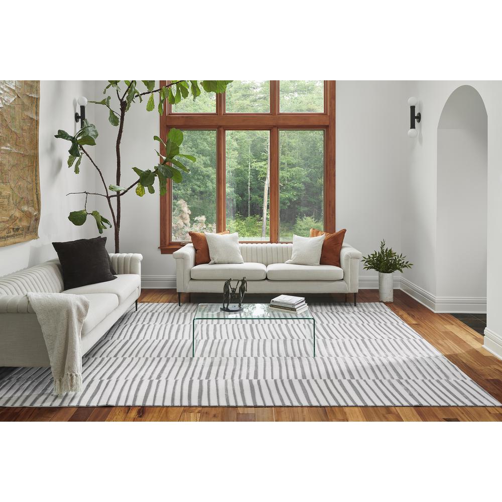 Contemporary Rectangle Area Rug, Grey, 5'3" X 7'6". Picture 8