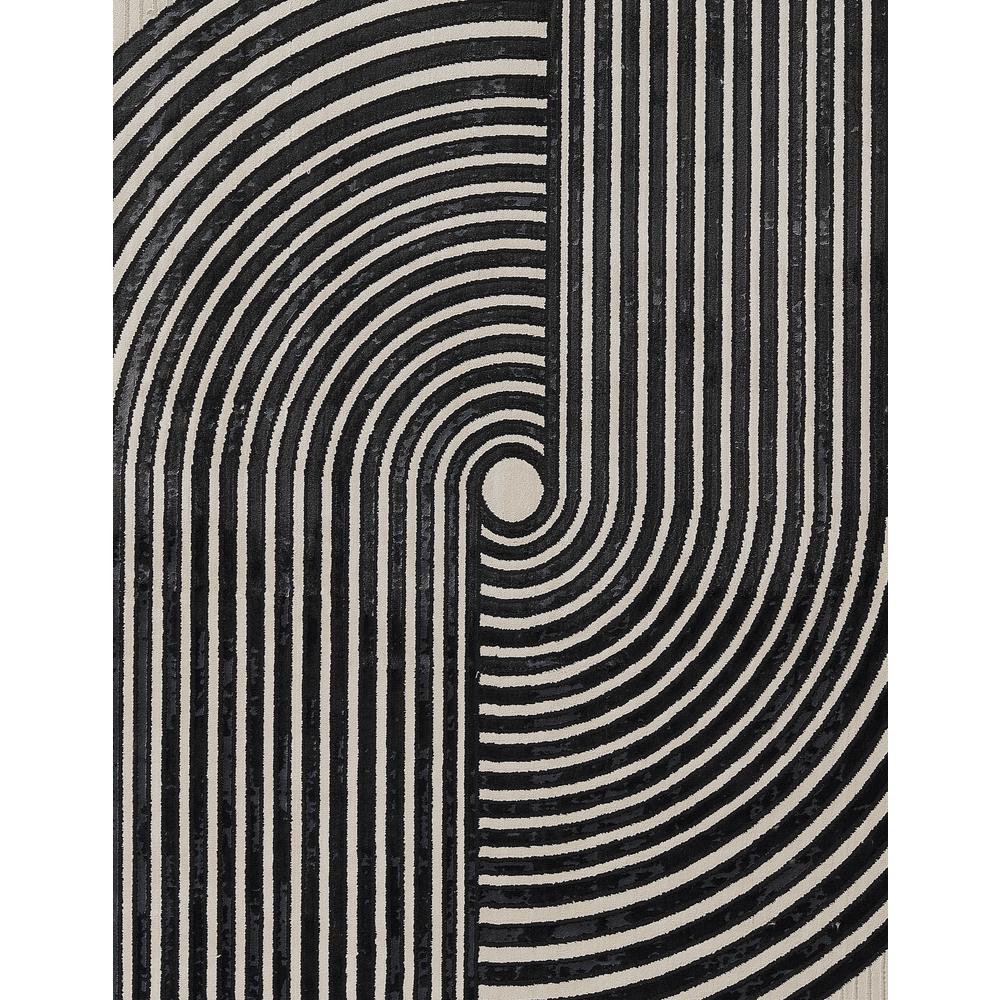 Contemporary Rectangle Area Rug, Ivory, 5'3" X 7'6". Picture 7