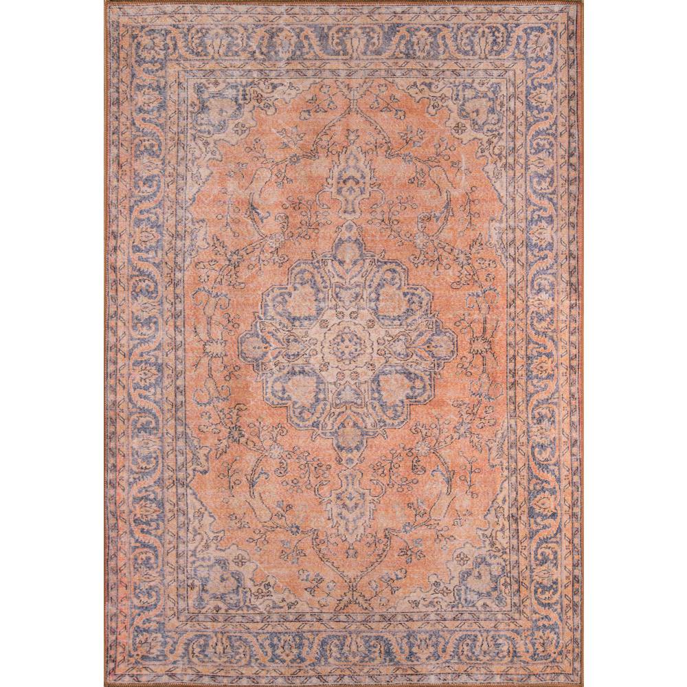 Traditional Rectangle Area Rug, Copper, 7'6" X 9'6". Picture 1