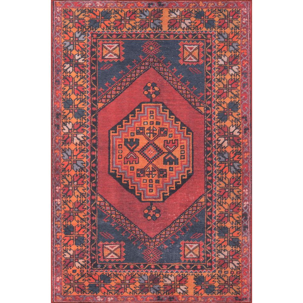 Traditional Rectangle Area Rug, Red, 7'6" X 9'6". Picture 1
