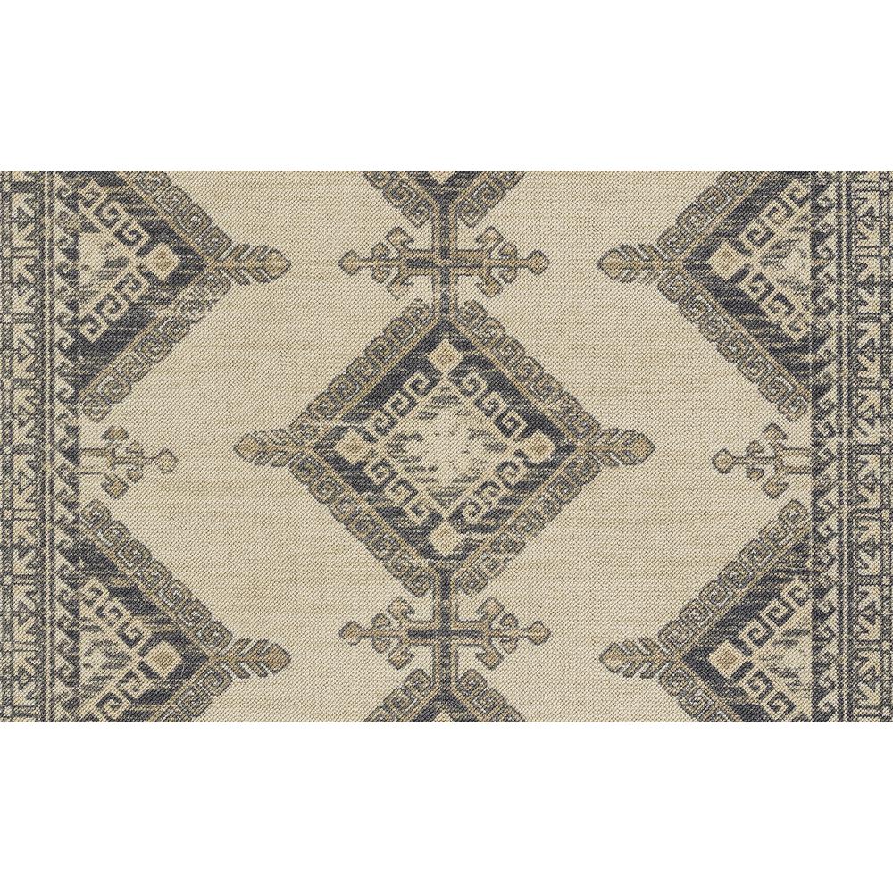 Traditional Rectangle Area Rug, Charcoal, 6'6" X 9'. Picture 7