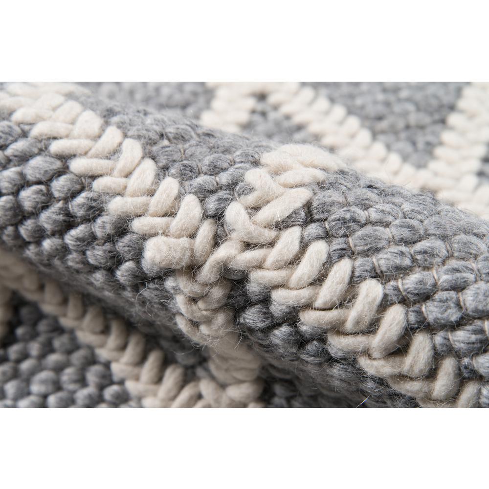 Contemporary Rectangle Area Rug, Grey, 6' X 9'. Picture 4