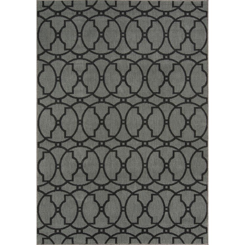 Contemporary Rectangle Area Rug, Charcoal, 5'3" X 7'6". Picture 1