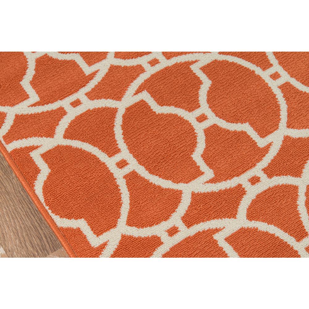Contemporary Rectangle Area Rug, Orange, 5'3" X 7'6". Picture 3