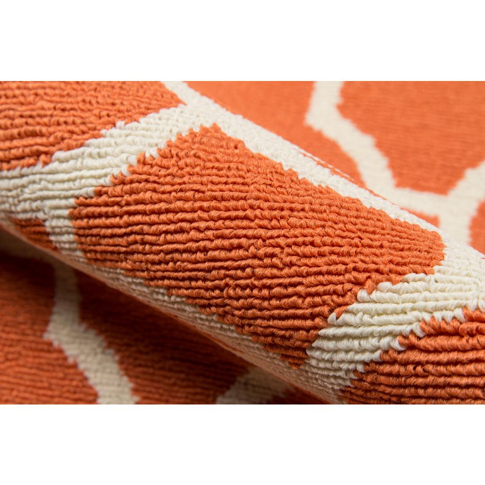 Contemporary Rectangle Area Rug, Orange, 5'3" X 7'6". Picture 4