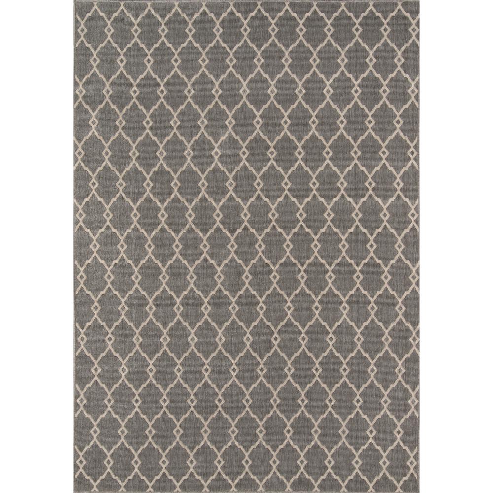 Contemporary Rectangle Area Rug, Grey, 5'3" X 7'6". Picture 1