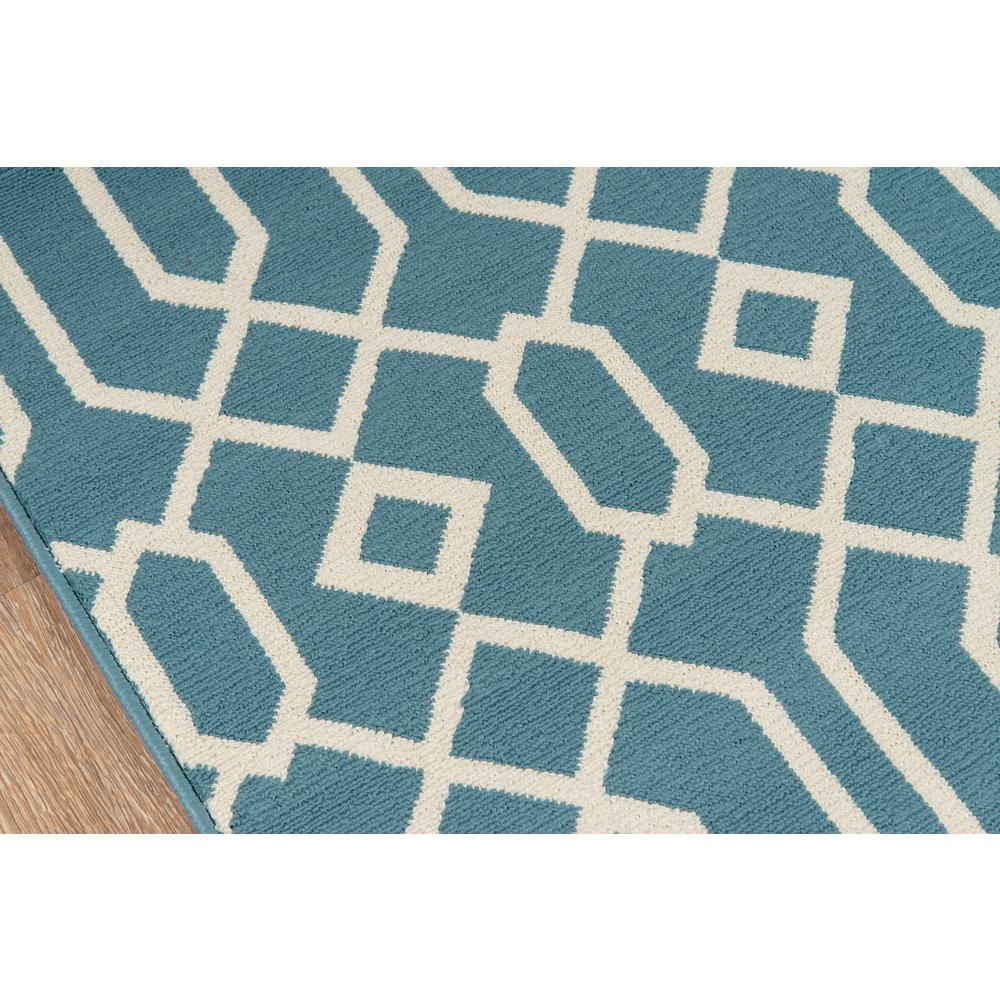 Contemporary Rectangle Area Rug, Blue, 5'3" X 7'6". Picture 3