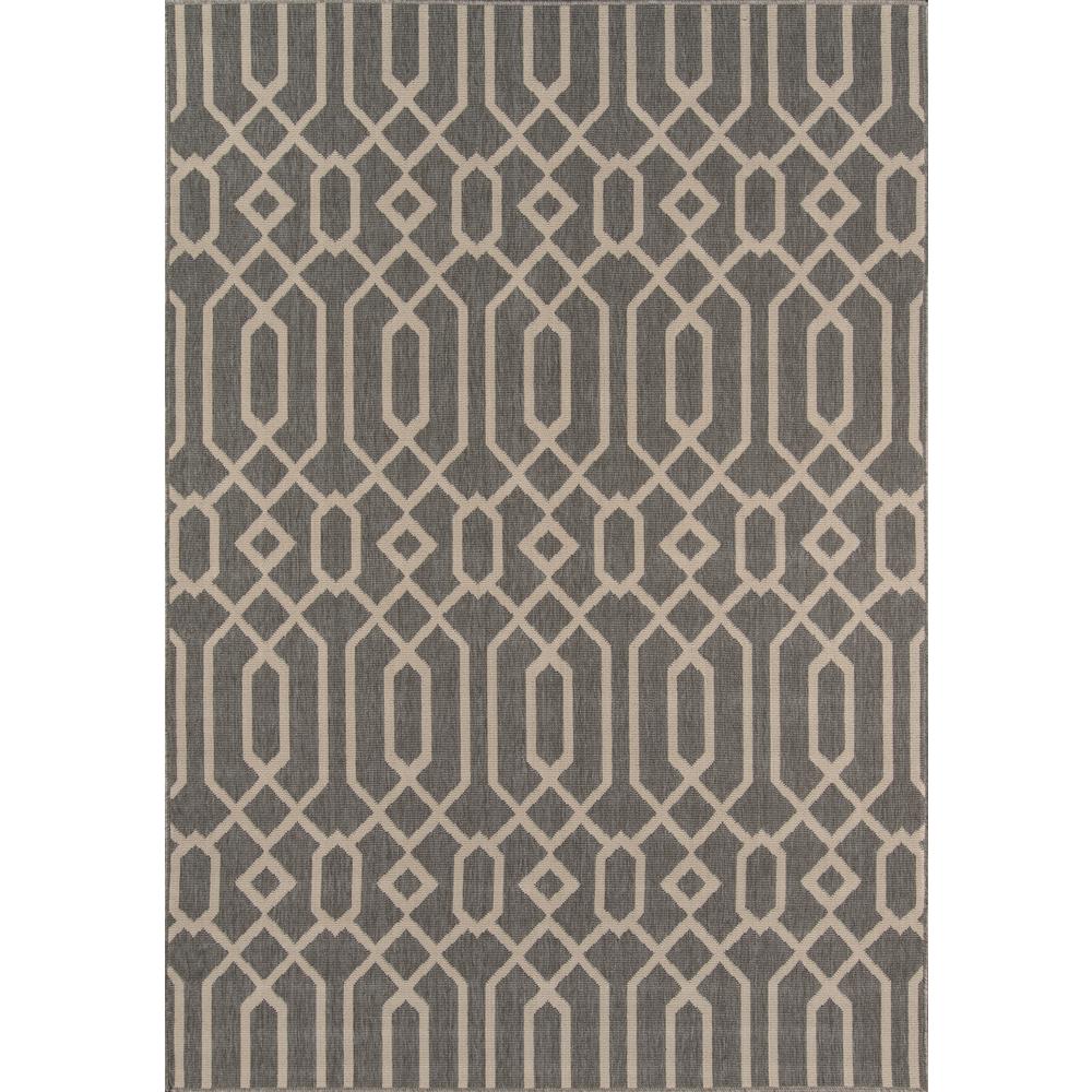 Contemporary Rectangle Area Rug, Grey, 5'3" X 7'6". Picture 1