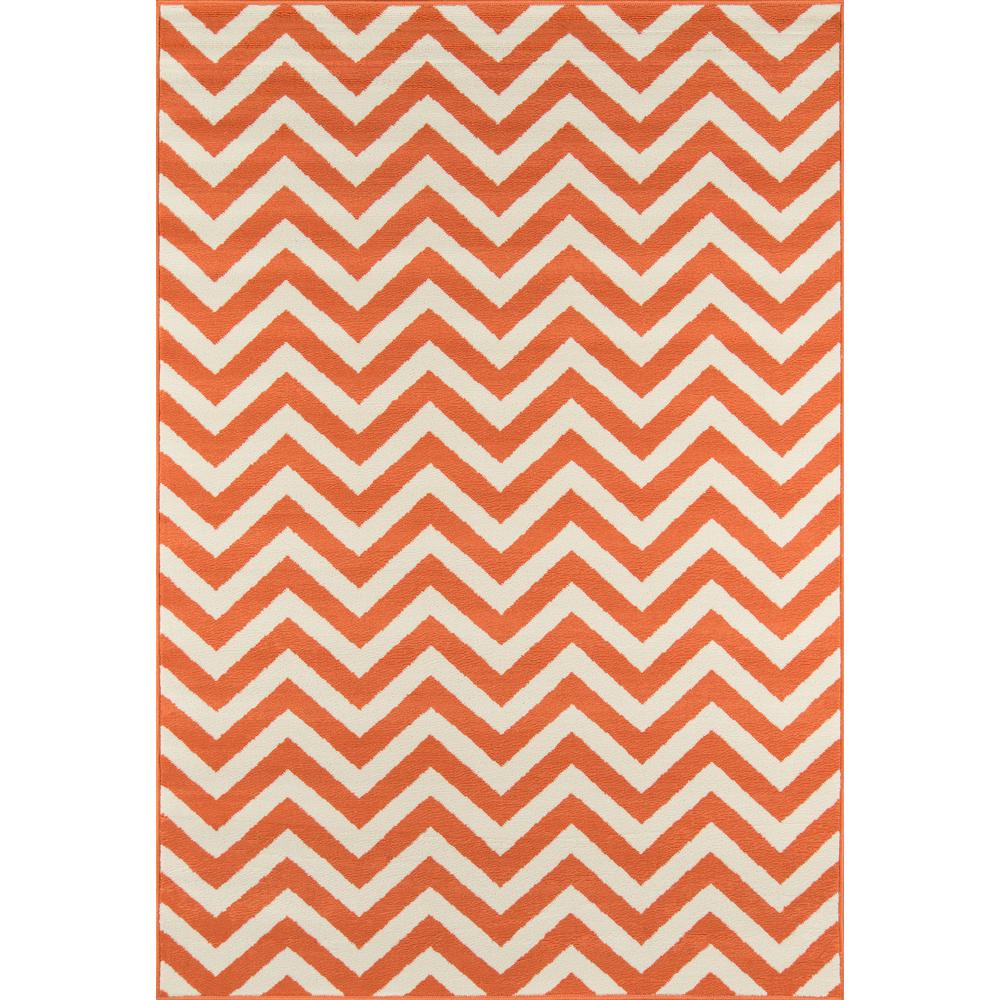 Contemporary Rectangle Area Rug, Orange, 5'3" X 7'6". Picture 1