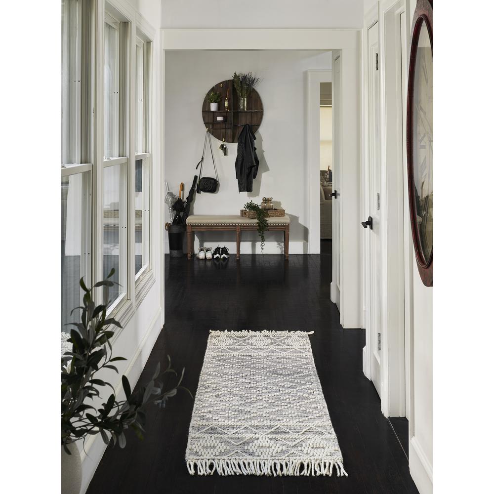 Contemporary Rectangle Area Rug, Charcoal, 5' X 8'. Picture 11