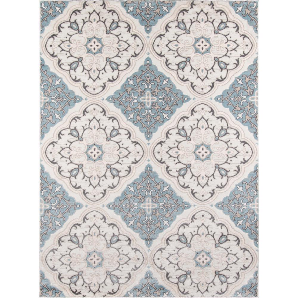 Transitional Rectangle Area Rug, Ivory, 7'10" X 9'10". Picture 1