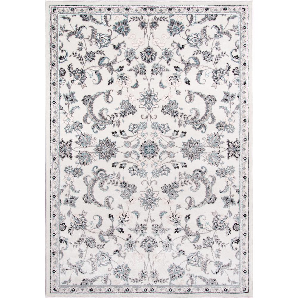 Transitional Rectangle Area Rug, Ivory, 7'10" X 9'10". Picture 1