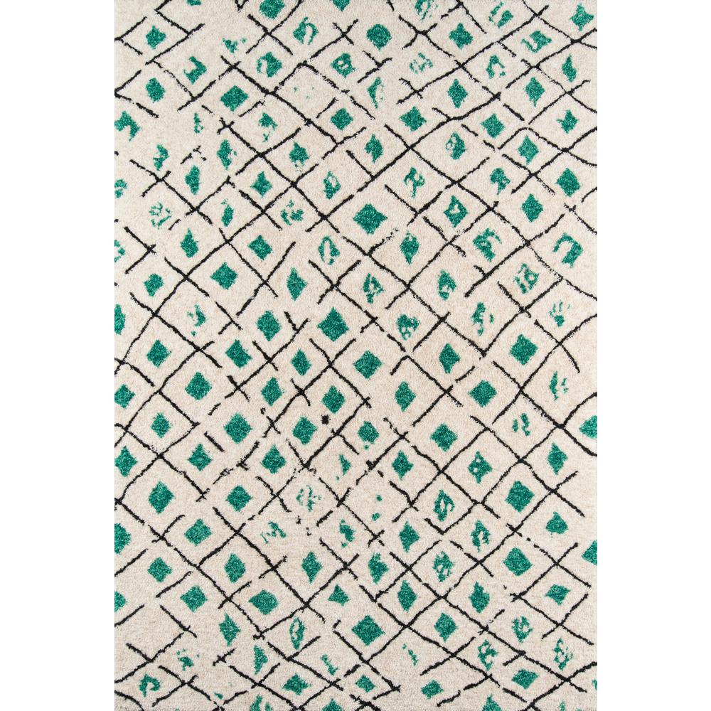 Modern Rectangle Area Rug, Green, 9' X 12'. Picture 1