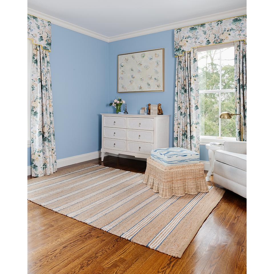 Contemporary Rectangle Area Rug, Blue, 8' X 10'. Picture 11