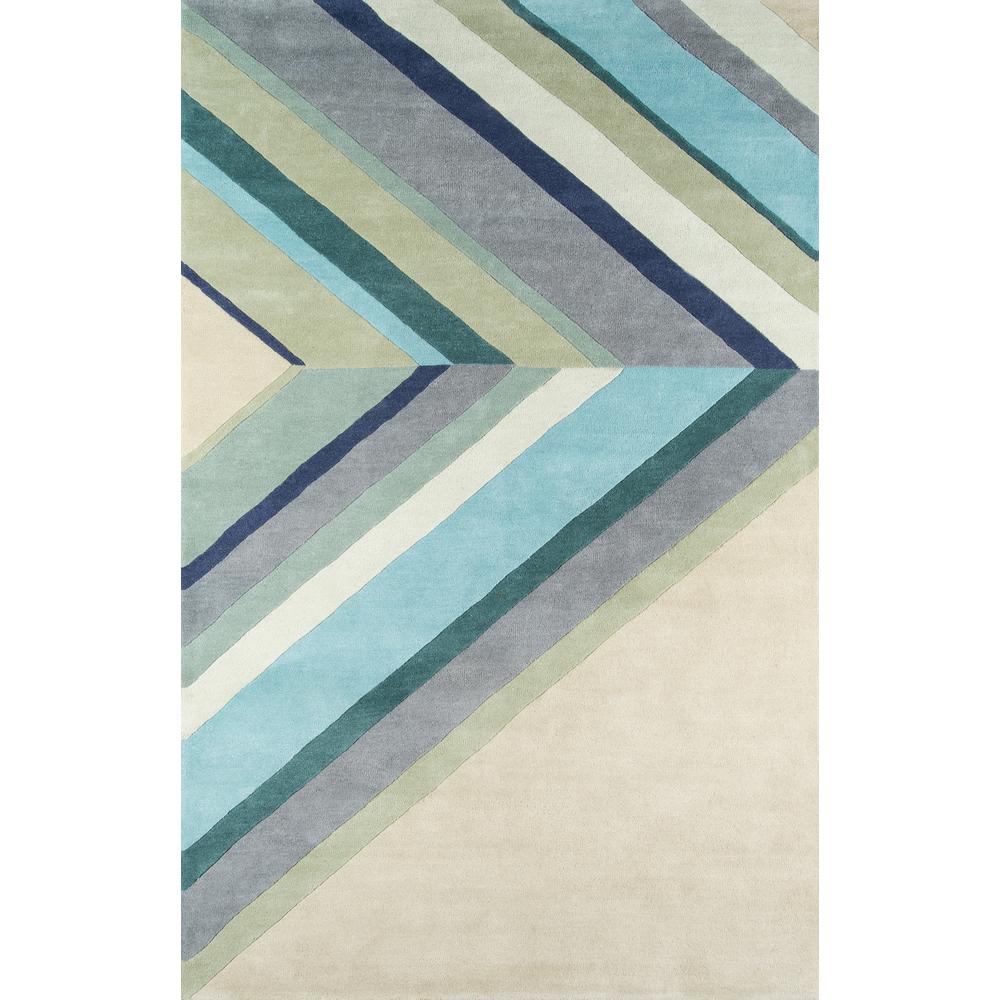 Contemporary Rectangle Area Rug, Blue, 9' X 12'. Picture 1