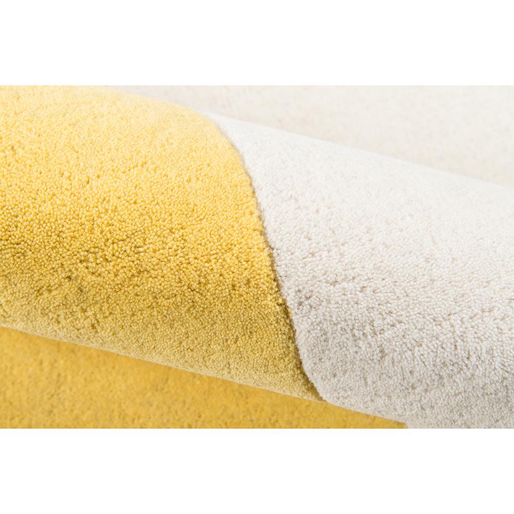 Contemporary Rectangle Area Rug, Yellow, 9' X 12'. Picture 4