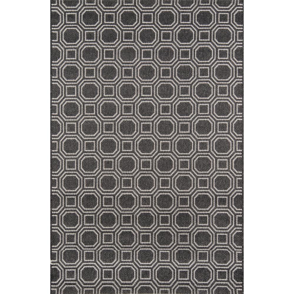 Contemporary Rectangle Area Rug, Charcoal, 3'11" X 5'7". Picture 1
