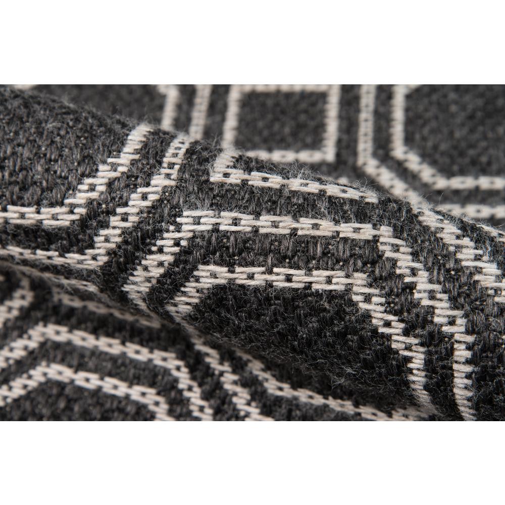 Contemporary Rectangle Area Rug, Charcoal, 3'11" X 5'7". Picture 4