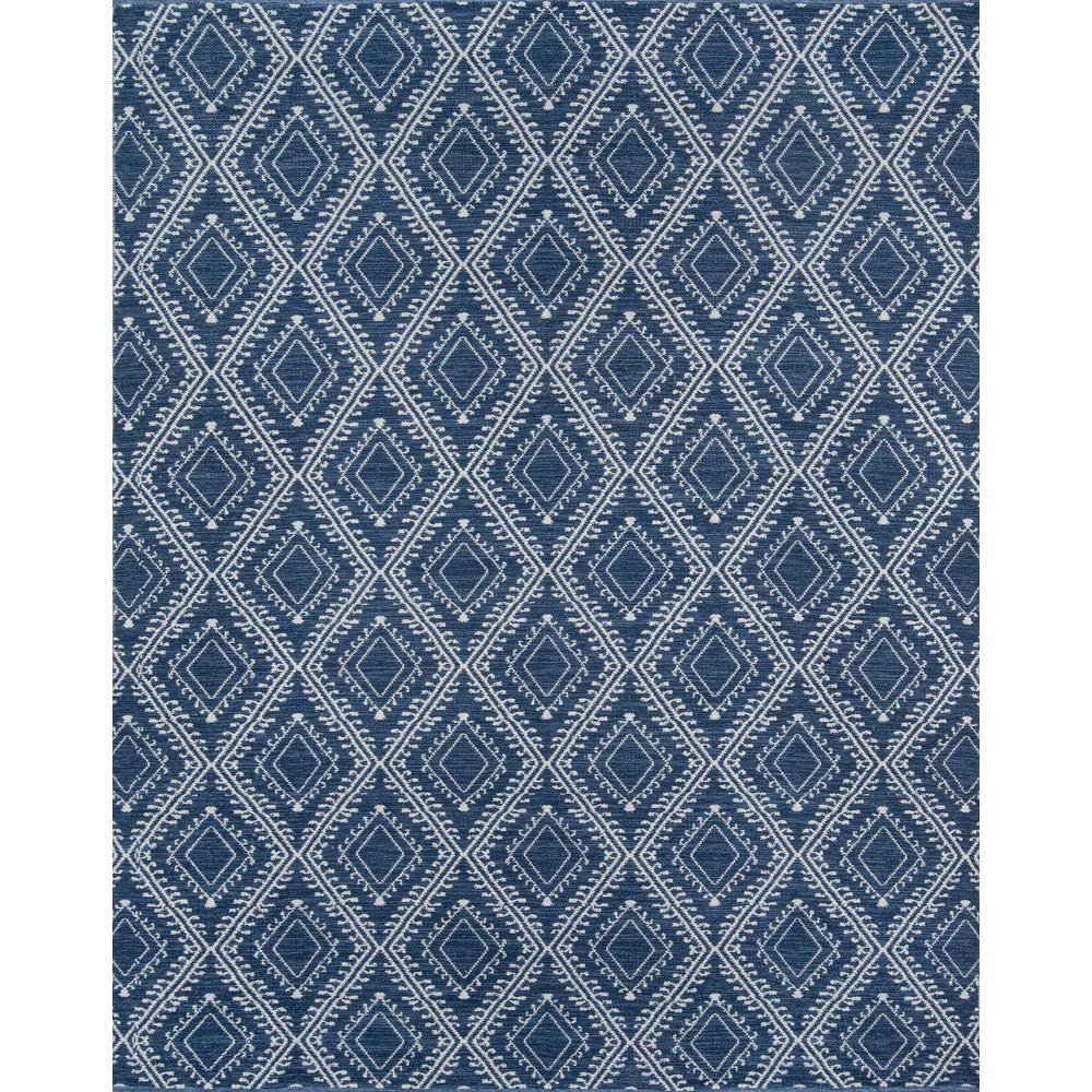 Contemporary Rectangle Area Rug, Navy, 7'6" X 9'6". Picture 1