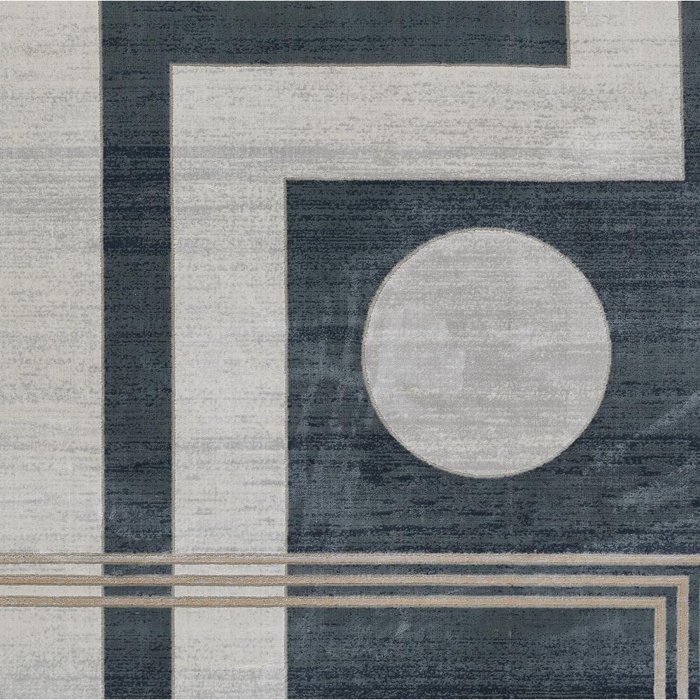 Contemporary Rectangle Area Rug, Blue, 7'9" X 9'10". Picture 7