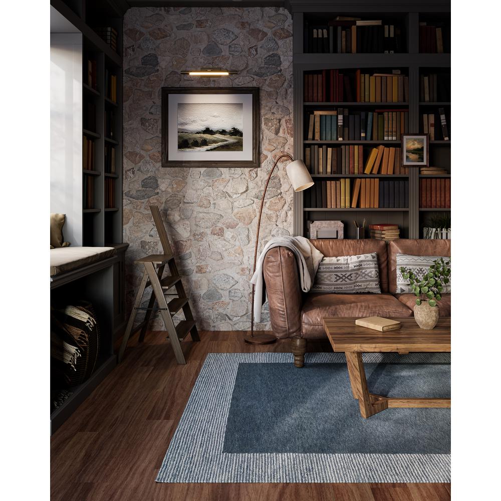 Contemporary Rectangle Area Rug, Blue, 9' X 12'. Picture 8