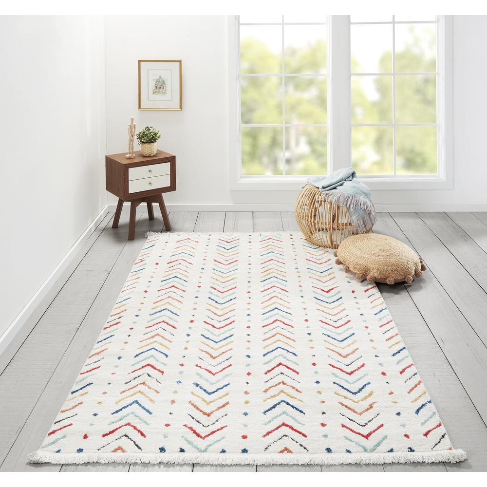 Modern Runner Area Rug, Multi, 2'3" X 7'6" Runner. Picture 6