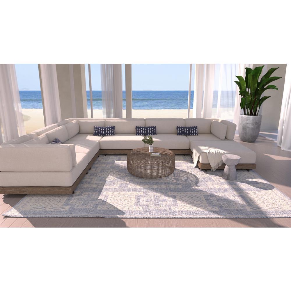 Transitional Rectangle Area Rug, Blue, 5'3" X 7'. Picture 13