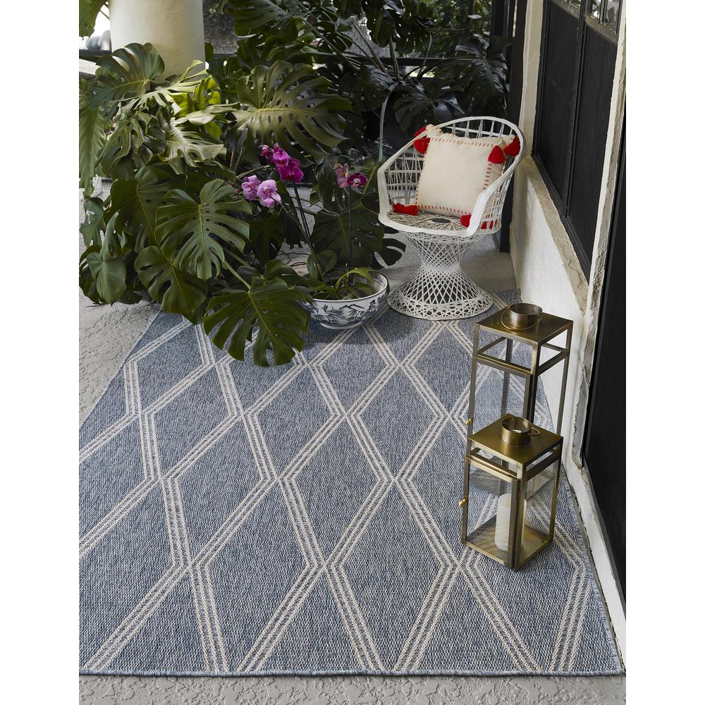 Transitional Rectangle Area Rug, Blue, 5'3" X 7'. Picture 8