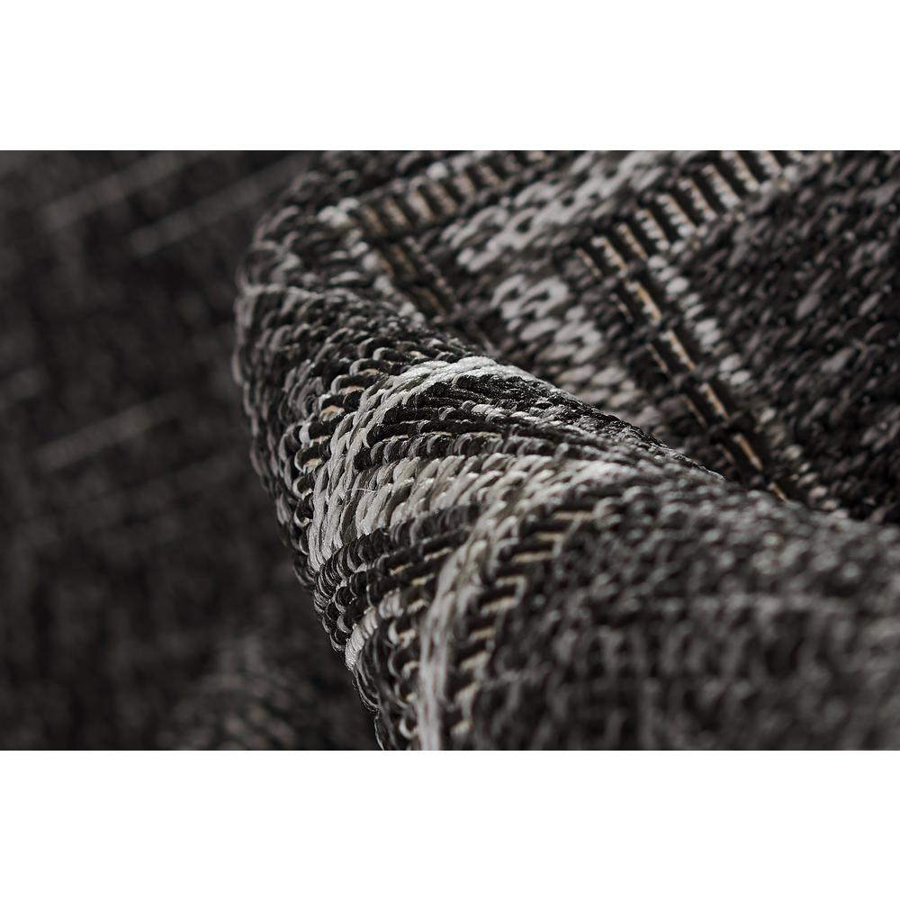 Transitional Rectangle Area Rug, Black, 5'3" X 7'. Picture 4