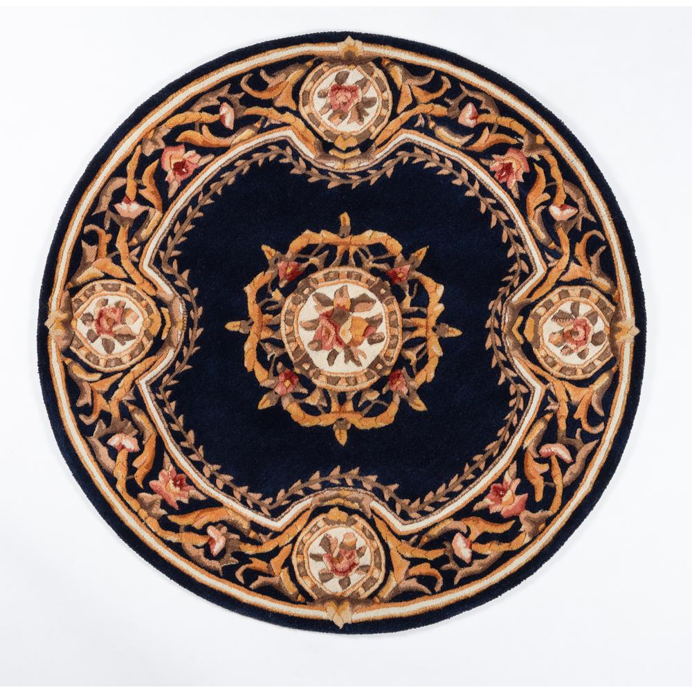 Transitional Rectangle Area Rug, Blue, 8' X 11'. Picture 3