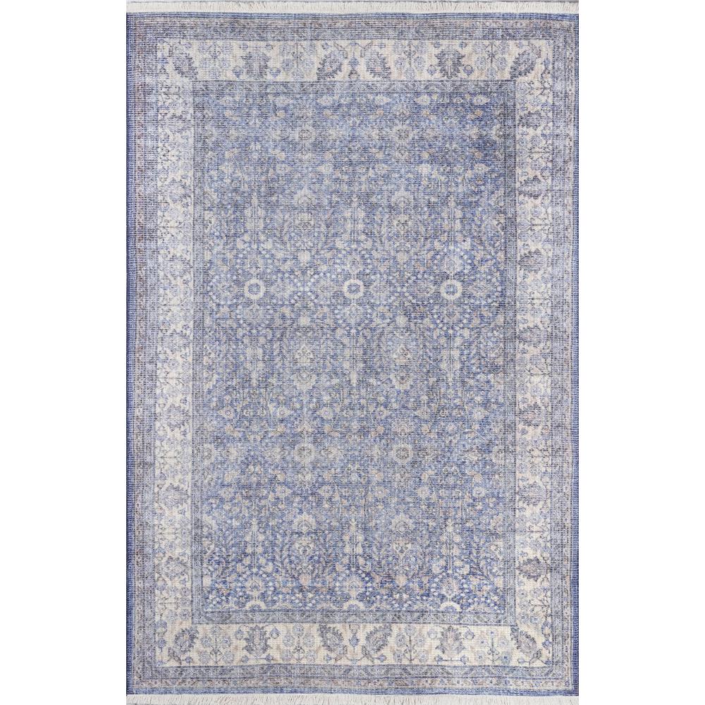 Traditional Rectangle Area Rug, Blue, 5' X 8'. Picture 1
