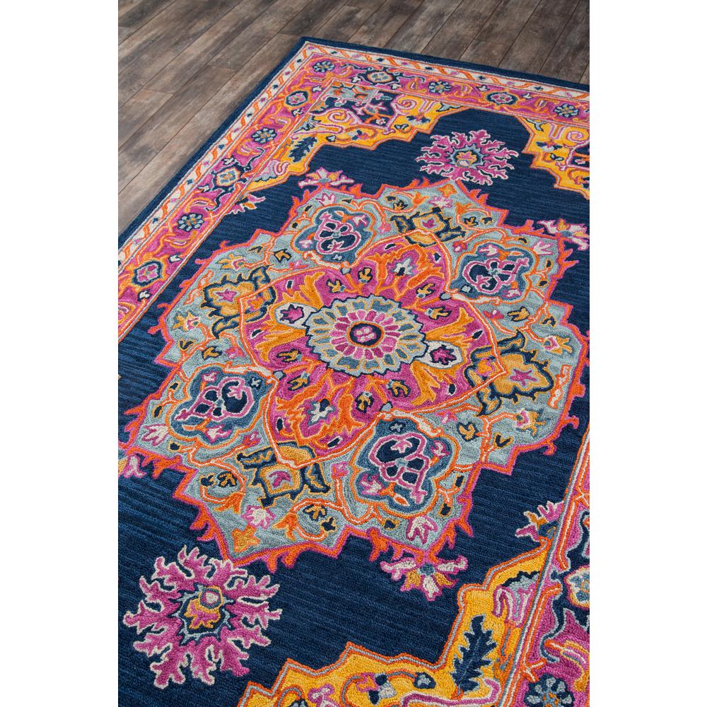 Traditional Rectangle Area Rug, Navy, 6' X 9'. Picture 2