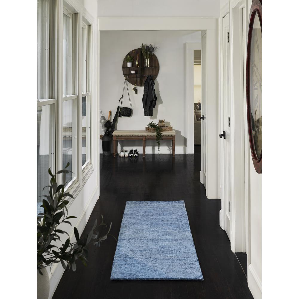 Contemporary Rectangle Area Rug, Denim, 5' X 8'. Picture 8