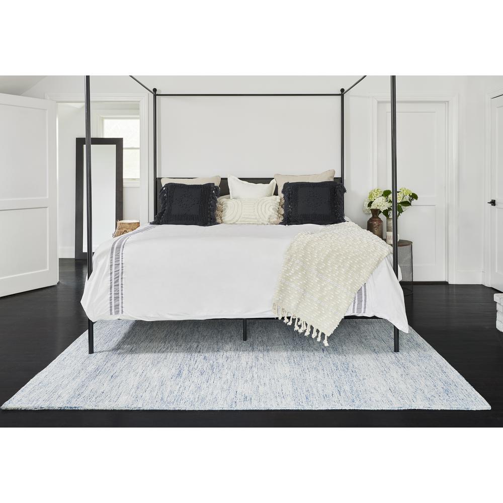 Contemporary Rectangle Area Rug, Light Blue, 5' X 8'. Picture 8