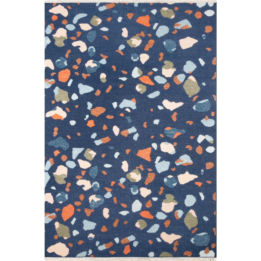 Contemporary Rectangle Area Rug, Navy, 7'9" X 9'9". Picture 1
